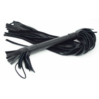 Чёрная плетка из натуральной кожи Чёрная плетка из натуральной кожи