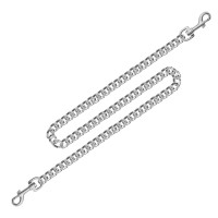 Серебристый цепной переходник с карабинами - 91 см. Серебристый цепной переходник с карабинами - 91 см.