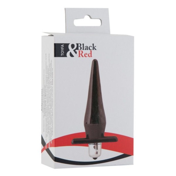 Черная водонепроницаемая вибровтулка Black Red - 12,7 см
