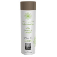 Съедобное массажное масло с ароматом кокоса и ананаса - 75 мл. Съедобное массажное масло с ароматом кокоса и ананаса - 75 мл.