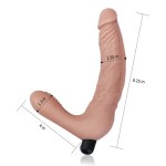 Телесный безремневой вибрострапон Rechargeable IJOY Real Strapless Strap on - 21 см