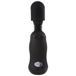 Чёрный вибромассажёр для эрогенных зон BoomBoom Power Wand - 18 см