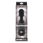 Чёрный вибромассажёр для эрогенных зон BoomBoom Power Wand - 18 см