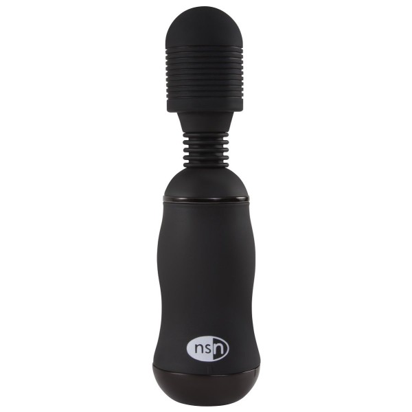 Чёрный вибромассажёр для эрогенных зон BoomBoom Power Wand - 18 см