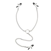 Серебристые зажимы для клитора и сосков с цепочкой Серебристые зажимы для клитора и сосков с цепочкой