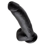 Чёрный фаллоимитатор 9  Cock with Balls - 22,9 см