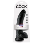 Чёрный фаллоимитатор 9  Cock with Balls - 22,9 см