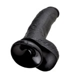 Чёрный фаллоимитатор 9  Cock with Balls - 22,9 см