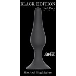 Чёрная анальная пробка Slim Anal Plug Medium - 11,5 см