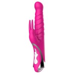 Ярко-розовый вибратор-кролик Ripple Rabbit - 23,5 см