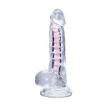 Прозрачный гибкий фаллоимитатор Paret - 18 см