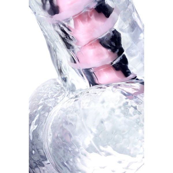 Прозрачный гибкий фаллоимитатор Paret - 18 см