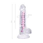 Прозрачный гибкий фаллоимитатор Paret - 18 см