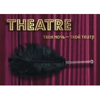 Чёрное страусиное пёрышко - 40 см. Чёрное страусиное пёрышко - 40 см.