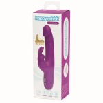 Фиолетовый перезаряжаемый вибратор Rabbit Slimline Curve Rechargeable - 24 см