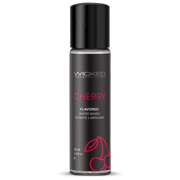 Лубрикант с ароматом сладкой вишни Wicked Aqua Cherry - 30 мл