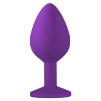 Средняя фиолетовая анальная пробка Emotions Cutie Medium с голубым кристаллом - 8,5 см. Средняя фиолетовая анальная пробка Emotions Cutie Medium с голубым кристаллом - 8,5 см.