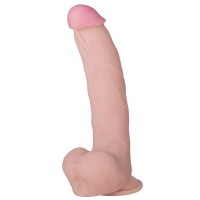 Реалистичный изогнутый телесный фаллоимитатор на присоске №58 - 22 см. Реалистичный изогнутый телесный фаллоимитатор на присоске №58 - 22 см.