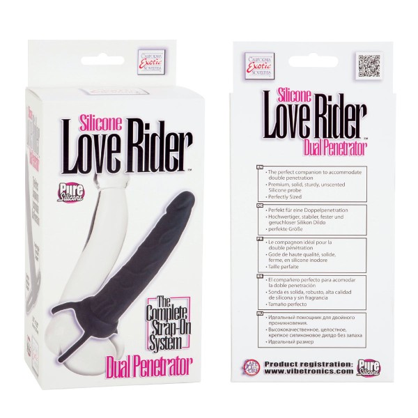 Насадка на пенис Silicone Love Rider Dual Penetrator для двойного проникновения - 14 см