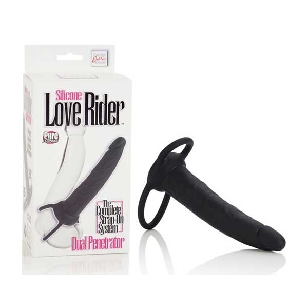 Насадка на пенис Silicone Love Rider Dual Penetrator для двойного проникновения - 14 см