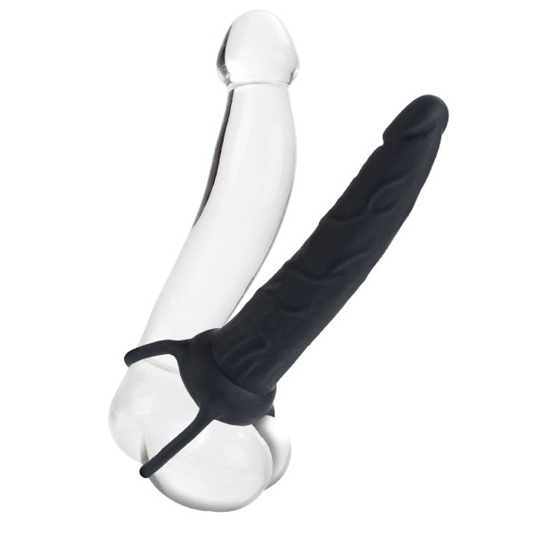 Насадка на пенис Silicone Love Rider Dual Penetrator для двойного проникновения - 14 см