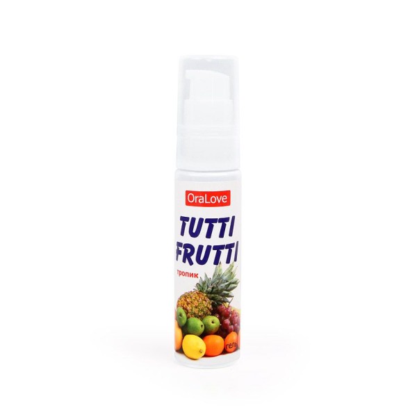 Гель-смазка Tutti-frutti со вкусом тропических фруктов - 30 гр