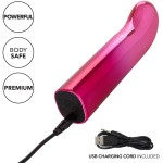 Розовый изогнутый мини-вибромассажер Glam G Vibe - 12 см