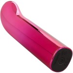 Розовый изогнутый мини-вибромассажер Glam G Vibe - 12 см