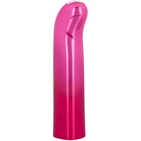 Розовый изогнутый мини-вибромассажер Glam G Vibe - 12 см