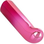Розовый изогнутый мини-вибромассажер Glam G Vibe - 12 см