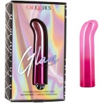 Розовый изогнутый мини-вибромассажер Glam G Vibe - 12 см