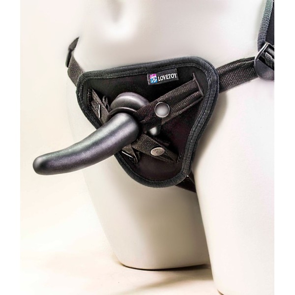 Страпон-унисекс с двумя насадками UNI strap 7  Harness - 19 и 12 см