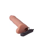 Страпон с 2 насадками и вибрацией UniStrap - 19 и 12 см