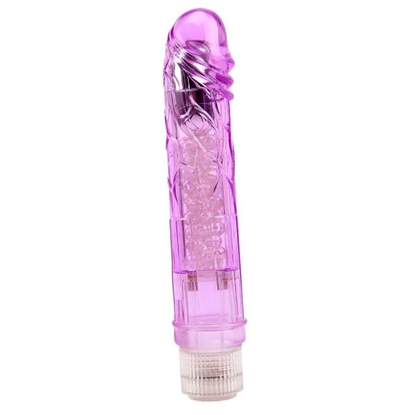 Фиолетовый вибратор Glitters Boy - 26,5 см
