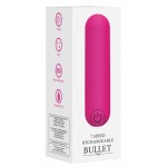 Розовая перезаряжаемая вибропуля 7 Speed Rechargeable Bullet - 7,7 см