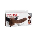 Полый мужской фаллопротез Hollow Strap-On with Balls - 24 см