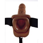 Полый мужской фаллопротез Hollow Strap-On with Balls - 24 см