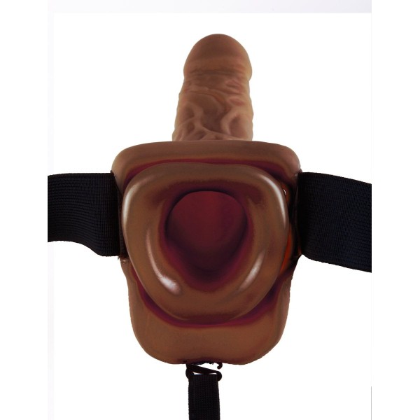 Полый мужской фаллопротез Hollow Strap-On with Balls - 24 см