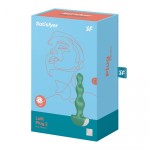 Зеленая анальная пробка с вибрацией Lolli Plug 2 - 14 см