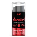 Жидкий интимный гель с эффектом вибрации Vibration! Strawberry - 15 мл