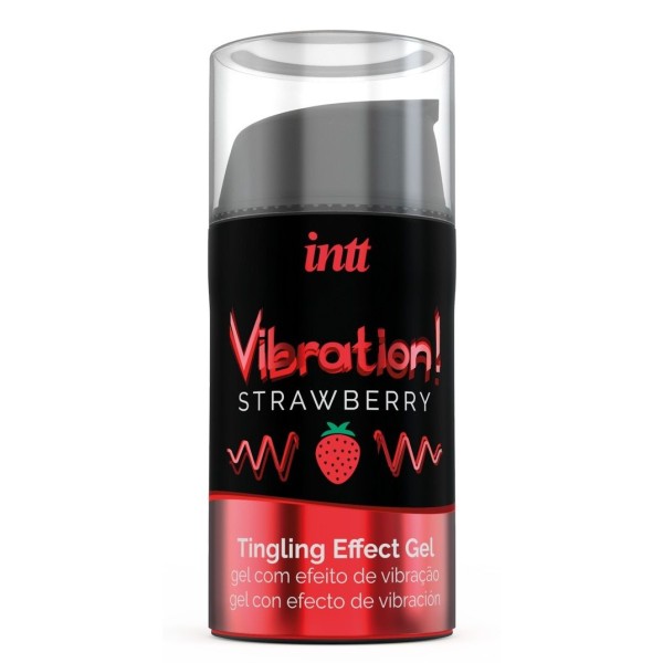 Жидкий интимный гель с эффектом вибрации Vibration! Strawberry - 15 мл