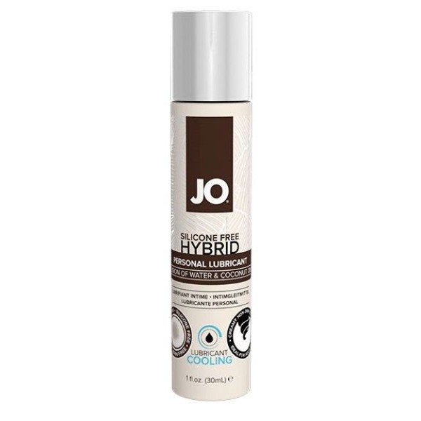 Водно-масляный лубрикант с охлаждающим эффектом JO Silicone free Hybrid Lubricant COOLING  - 30 мл