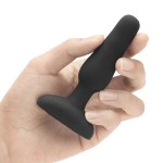 Анальная вибропробка чёрного цвета NOVICE REMOTE CONTROL PLUG BLACK - 10,2 см