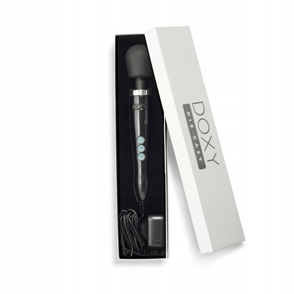 Черный вибратор Doxy Die Cast Wand Massager - 34 см