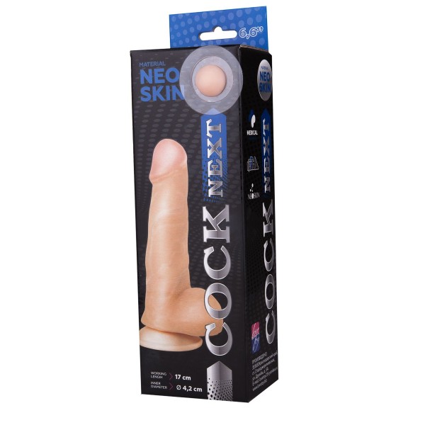 Фаллоимитатор COCK NEXT 6  с подошвой-присоской - 18,5 см