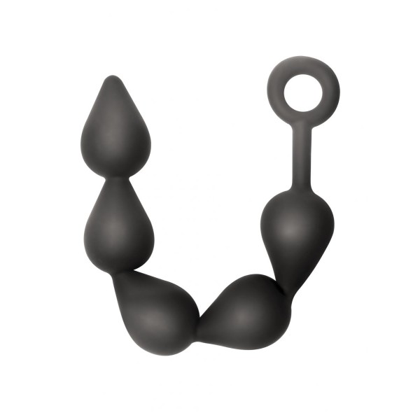 Чёрная анальная цепочка Black Edition Anal Super Beads - 40 см