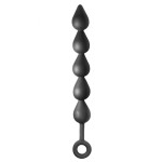Чёрная анальная цепочка Black Edition Anal Super Beads - 40 см