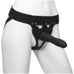 Черный полый страпон с креплением Body Extensions BE Strong - 19,05 см