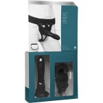 Черный полый страпон с креплением Body Extensions BE Strong - 19,05 см