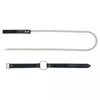 Черный поводок и чокер с кольцом Rada Черный поводок и чокер с кольцом Rada